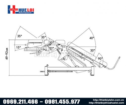 Thông số góc điều chỉnh nân hạ đầu - lưng - chân