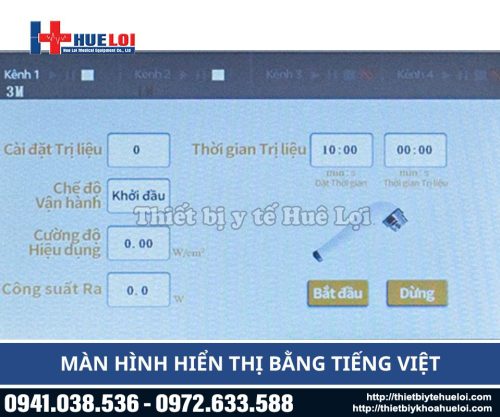 giao diện điều khiển của máy HB810B