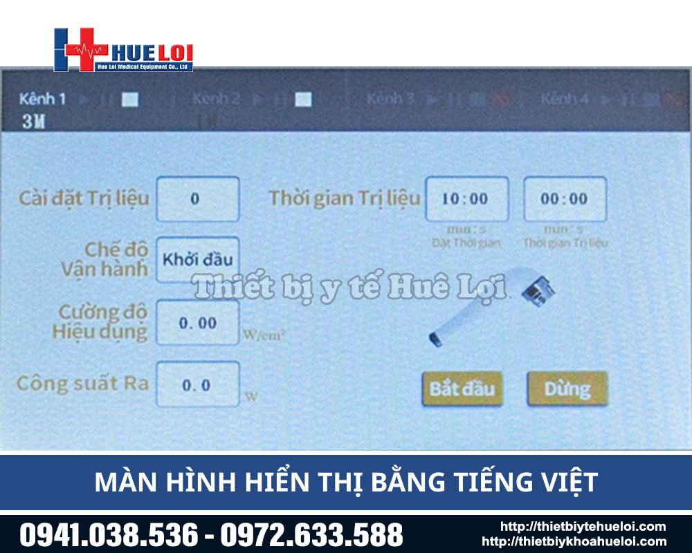 giao diện điều khiển của máy HB810B