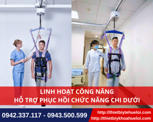 Thiết bị tập đi và hỗ trợ di chuyển bệnh nhân tự động treo trần