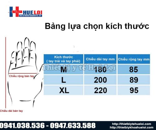 bảng đo size tay khi mua găng tay robot thế hệ mới