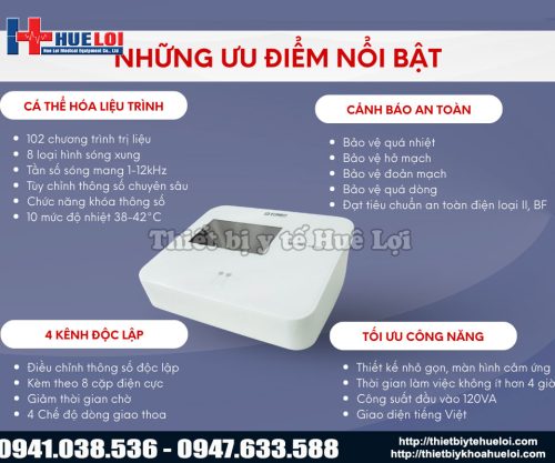 Điểm nổi bật của máy điện xung trung tần giao thoa 4 kênh