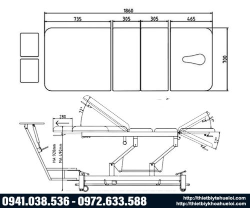 Giường trị liệu cột sống chuyên dụng CY-C101F