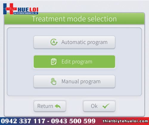 Chi tiết màn hình điều khiển máy PEMF Huê Lợi